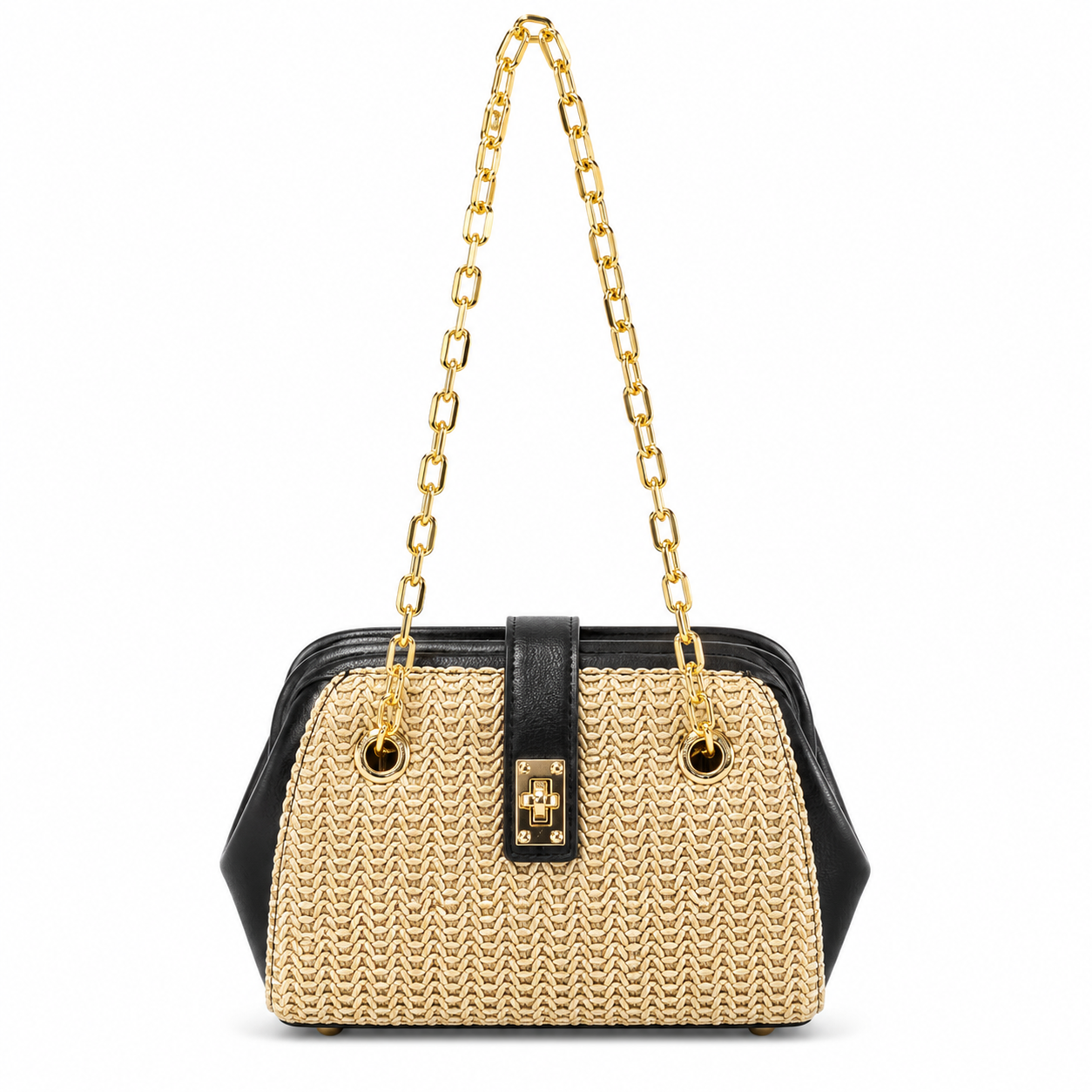 Golden Chain Weave Mini Bag