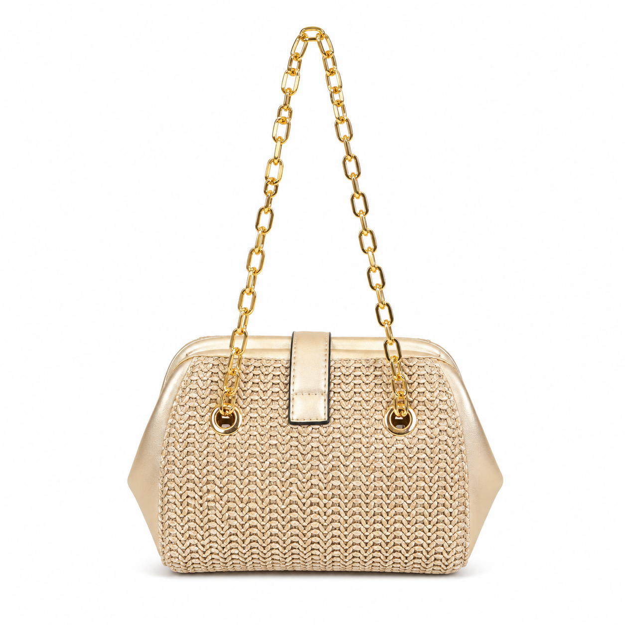 Golden Chain Weave Mini Bag