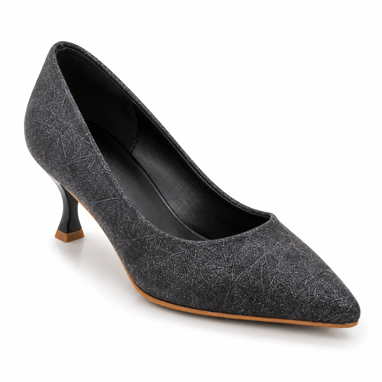 Crystal Pointed Pump Heel