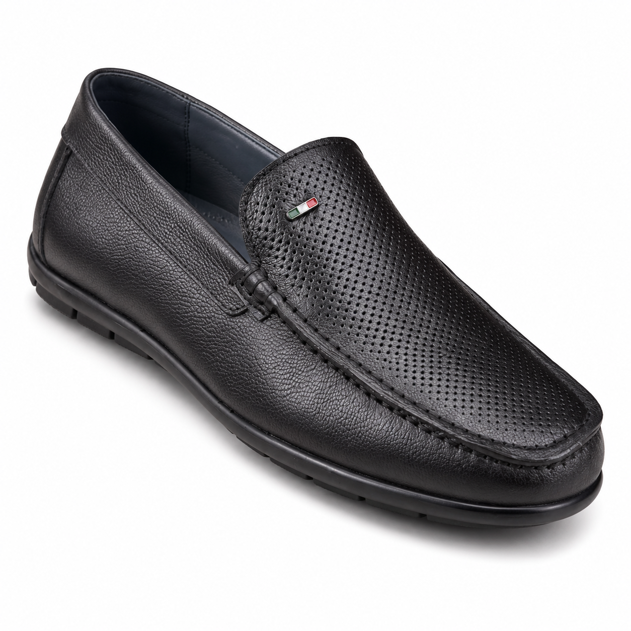 Genuine Leather Slip-On Loafers