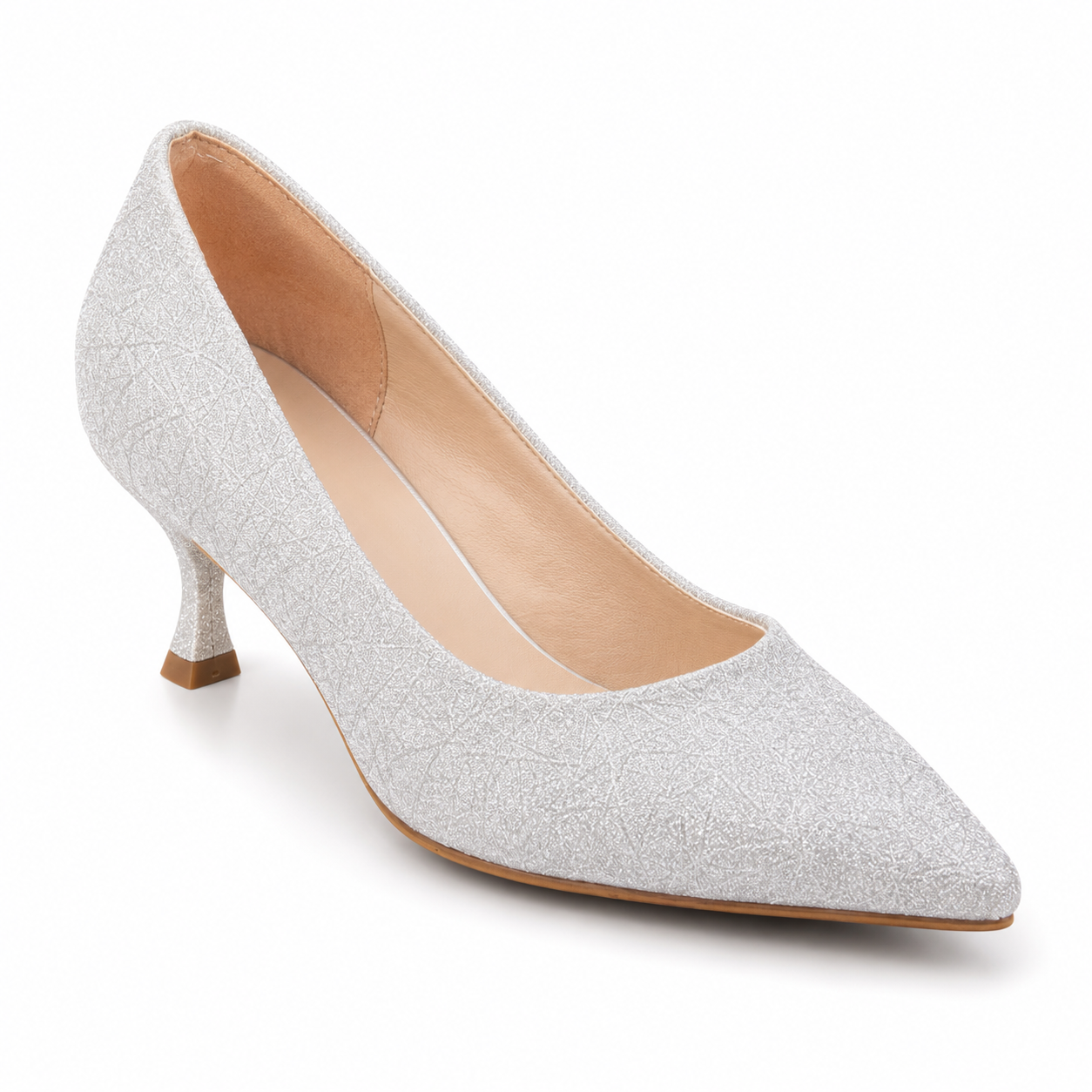 Crystal Pointed Pump Heel