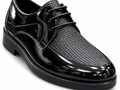 Patent leather lace-up shoes