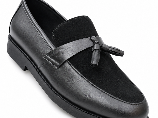 Leather and suede shoes